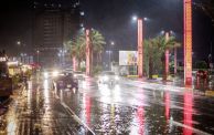 BASRA, IRAQ - JANUARY 9: A general view from the city center during down pour in Basra, Iraq on January 9, 2023.