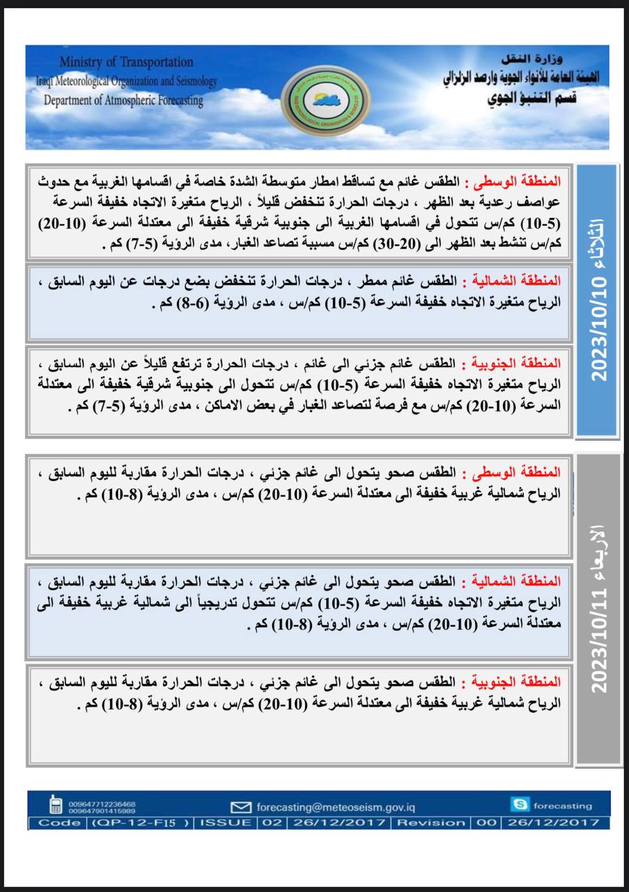 الطقس في العراق