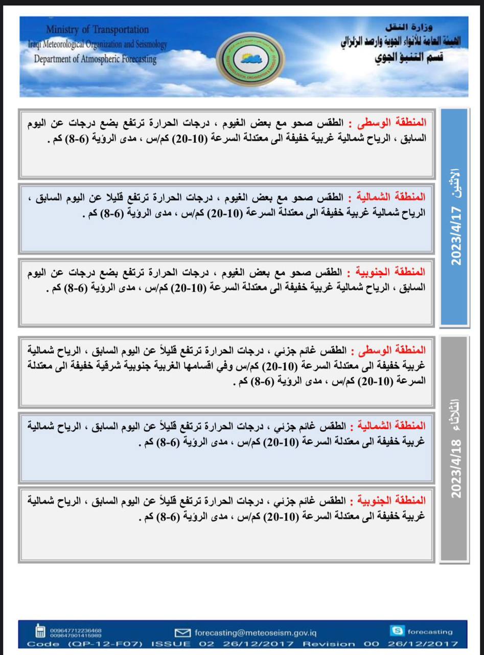 الطقس في العراق