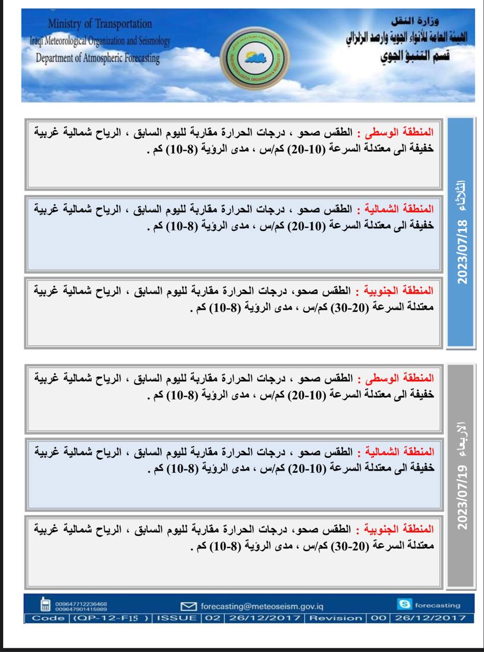 الطقس في العراق