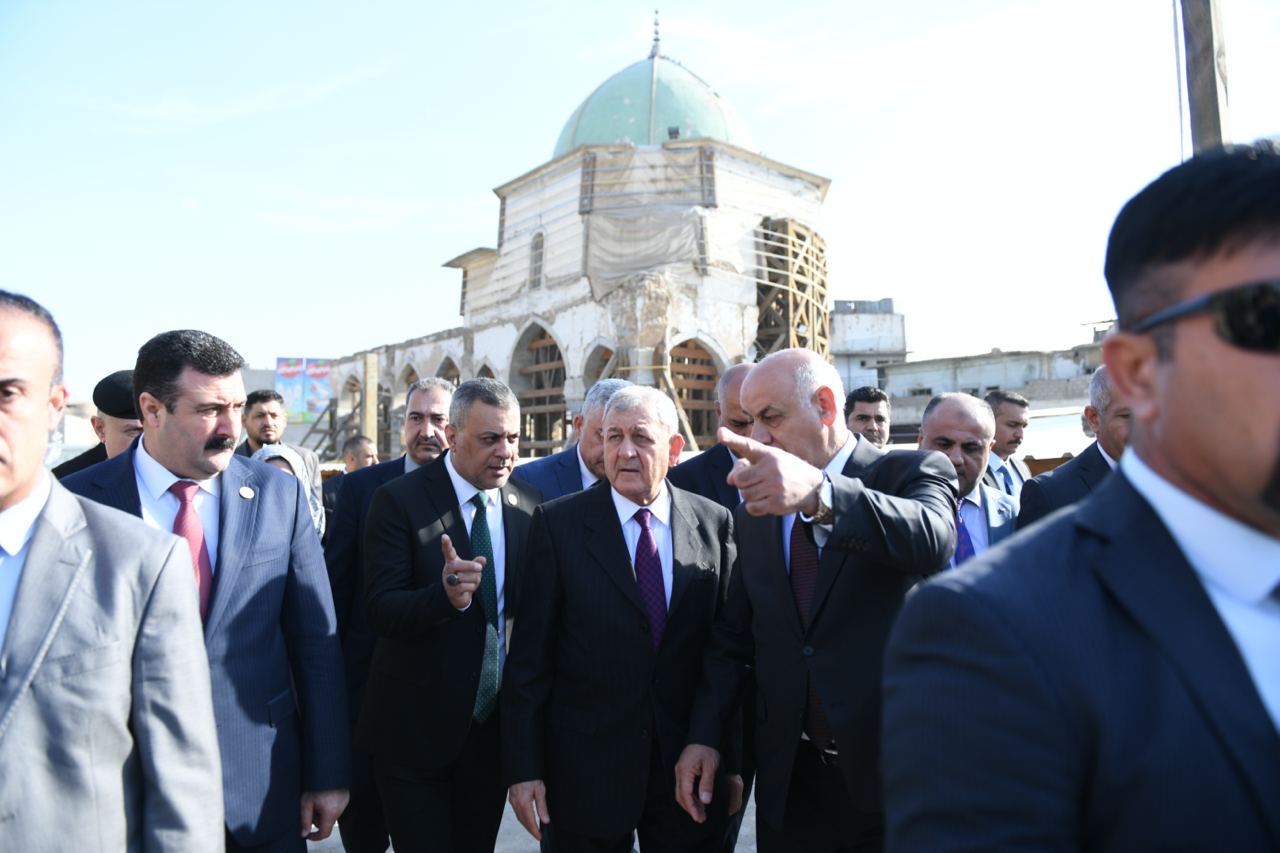 لاحقًا، زار رئيس الجمهورية جامع النوري في الموصل واطّلع على المراحل الجارية لإعادة إعمار جامع النوري.