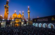 Iraqi Shiite Muslim pilgrims gather to pray at the shrine of the 8th-century Imam Musa al-Kadhim in the Kadhimiya district, north of Baghdad, on February 15, 2023. - Pilgrims from various Iraqi provinces undertake a march on foot to reach the shrine in the capital to commemorate the eighth century death of Imam Musa, who is believed to have been poisoned by agents of the then ruler Harun al-Rashid. (Photo by Murtadha RIDHA / AFP) (Photo by MURTADHA RIDHA/AFP via Getty Images)