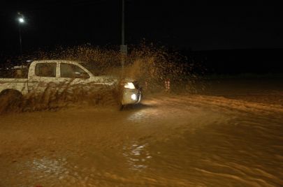SULAYMANIYAH, IRAQ - APRIL 12: Heavy rain causes flooding in Sulaymaniyah, Iraq on April 12, 2023. (Photo by Fariq Faraj Mahmood/Anadolu Agency via Getty Images)