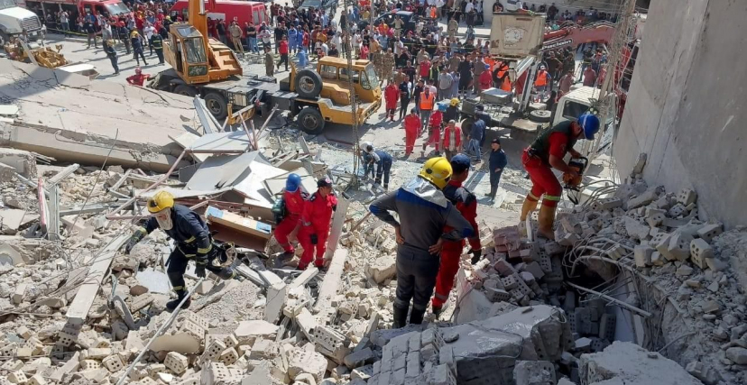 انهيار مبنى في بغداد