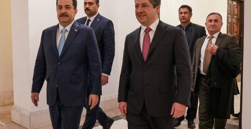 استقبل رئيس مجلس الوزراء محمد شياع السوداني، يوم الأربعاء 11 كانون الثاني/يناير 2023، رئيس حكومة إقليم كردستان العراق مسرور بارزاني والوفد المرافق له.