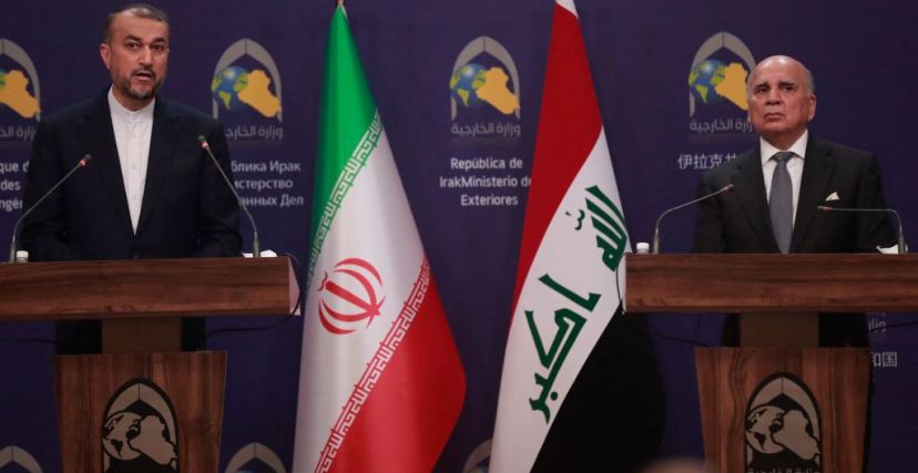 وزير الخارجية الإيراني ووزير الخارجية العراقي