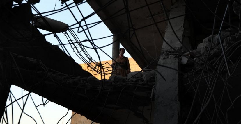آثار قصف إيراني سابق في كويسنجق (تويتر)