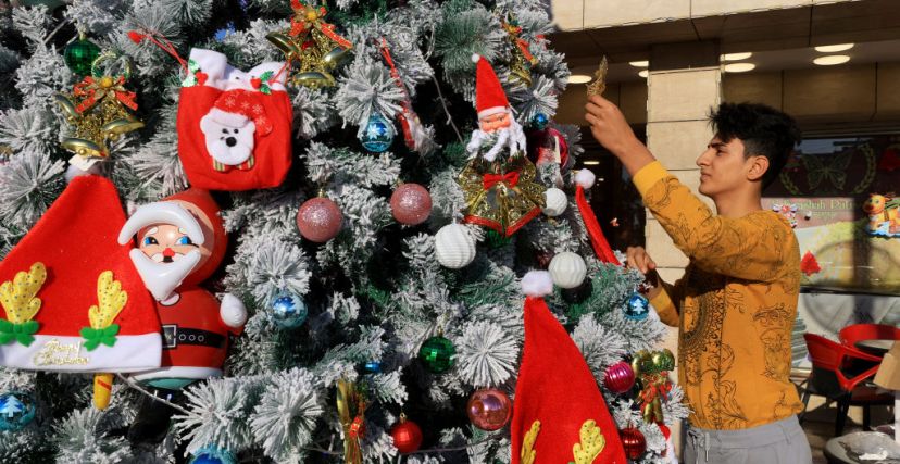 رأس السنة شجرة الميلاد بغداد