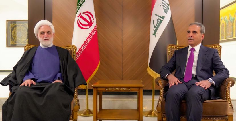 فائق زيدان مع رئيس السلطة القضائية الإيراني