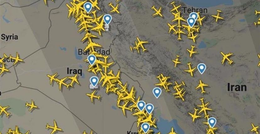 رحلات طيران فوق العراق