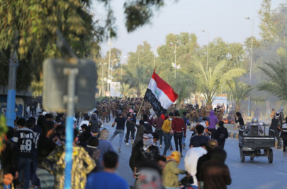 على وقع الاغتيالات والعنف.. نيران الاحتجاجات تشتعل في 5 مدن عراقية GettyImages-1231717145
